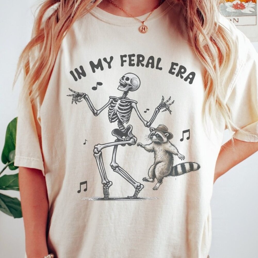 In My Feral Raccoon Shirt, Retro Funny Raccoon Shirt